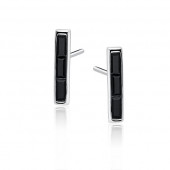 Cercei argint cu pietre negre DiAmanti Z1586E-DIA